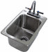 Drop-In Sink w/Faucet 19 x13 x10 Silver