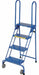 Folding Rolling Ladder Steel 40 In.H