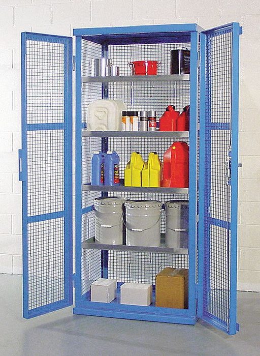 Enclosed Shelves 87 x38 x28 Blue 4Shlv