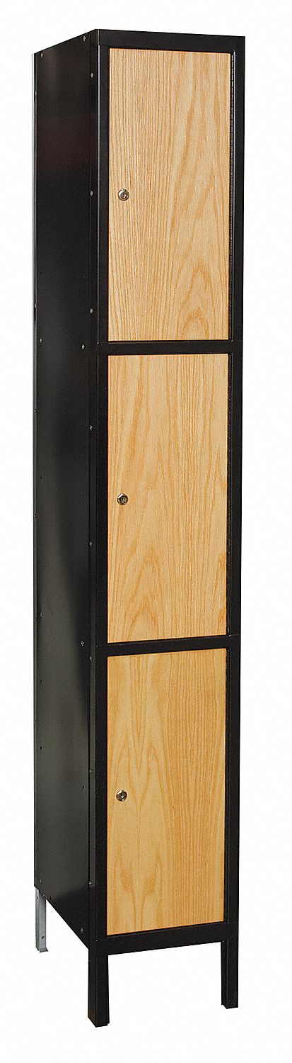 Lckr 3x1Lckr Natrl/Blk 78 x12 x18 Assm