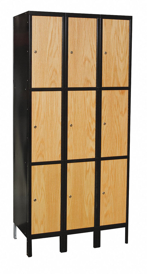 Lckr 3x3Lckr Natrl/Bk 78 x36 x18 UnAssm