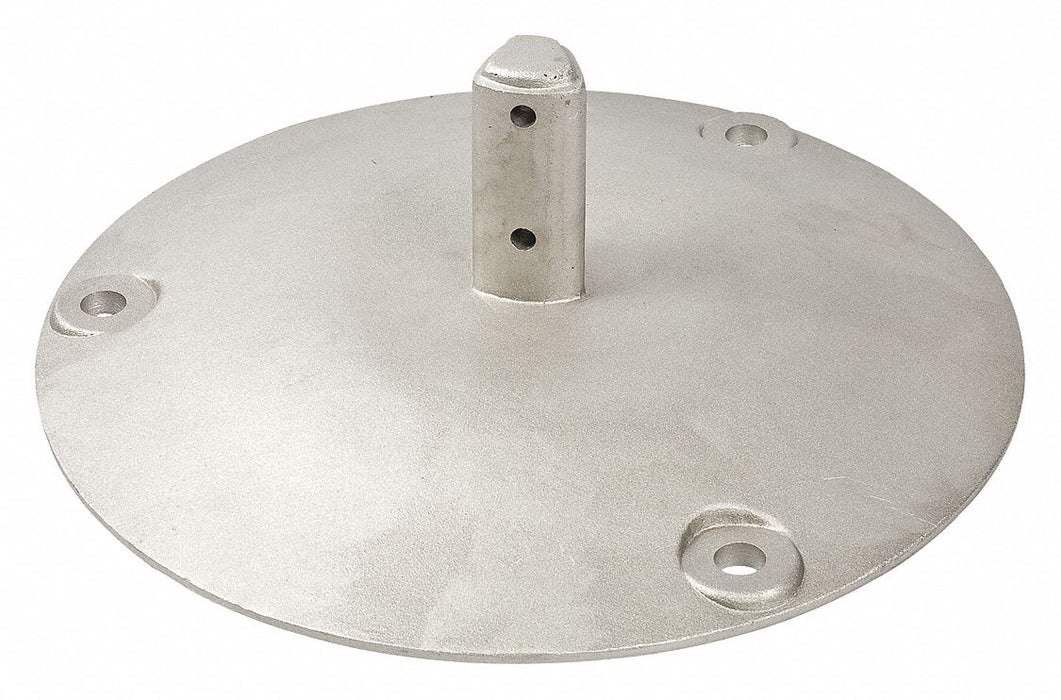 Sign Post Base Silver Aluminum