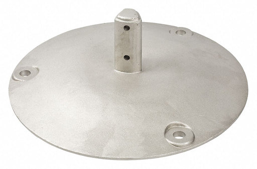 Sign Post Base Silver Aluminum