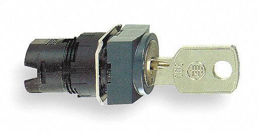 KeyedSelectorSwitch Black 2Pos 16mm