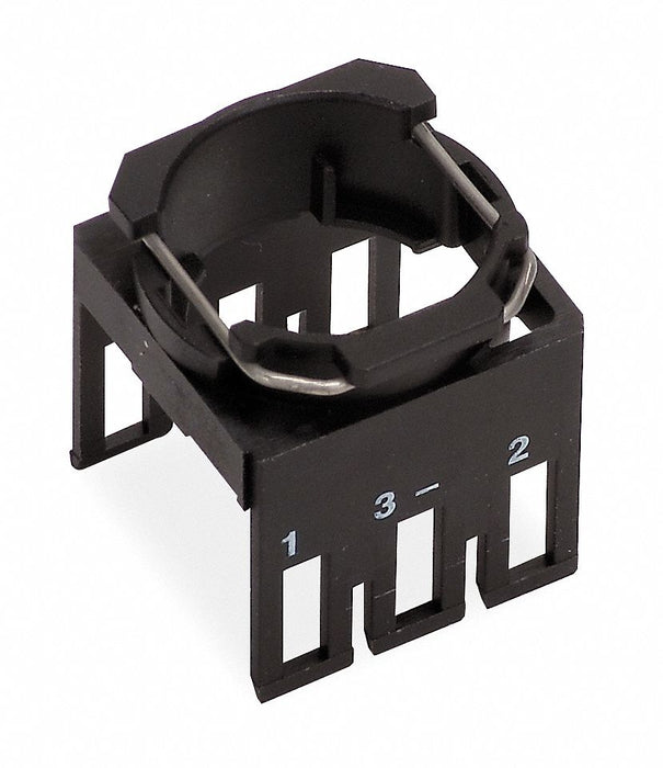 Mounting Base 16 mm Black Plastic