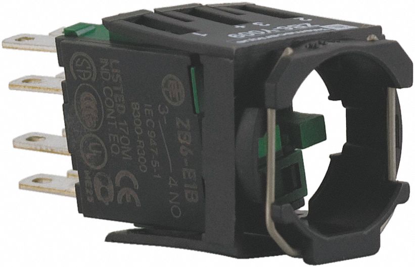 Contact Block Black 2NO 16 mm ZB6