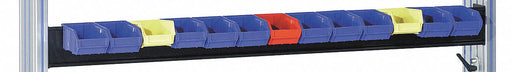 Bin Rail 72 W x 1/1/2002 D x 6 H Black