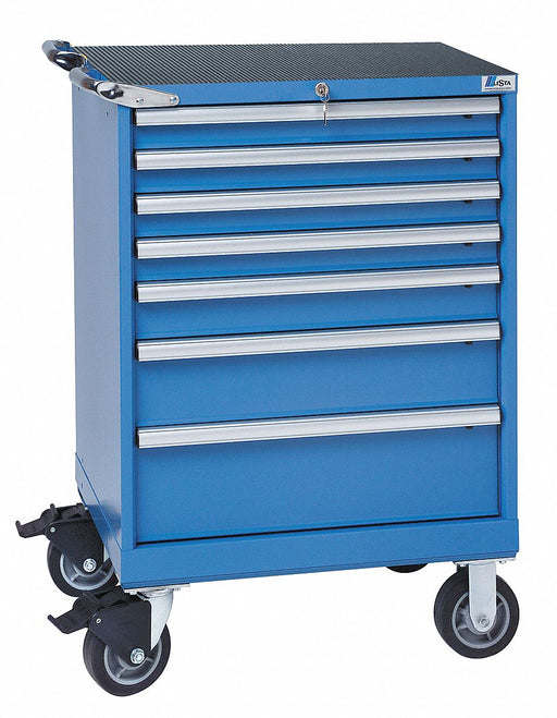 Mod Drwr Cab 43-1/4 H 7 Drwr Bright Blue