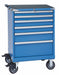 Mod Drwr Cab 43-1/4 H 6 Drwr Bright Blue