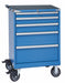 K3749 Mod Drwr Cab 41-1/2 H 5 Drwr Bright Blue