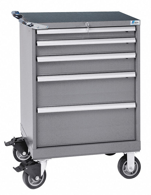 K3749 Mod Drwr Cab 41-1/2 H 5 Drwr Light Gray