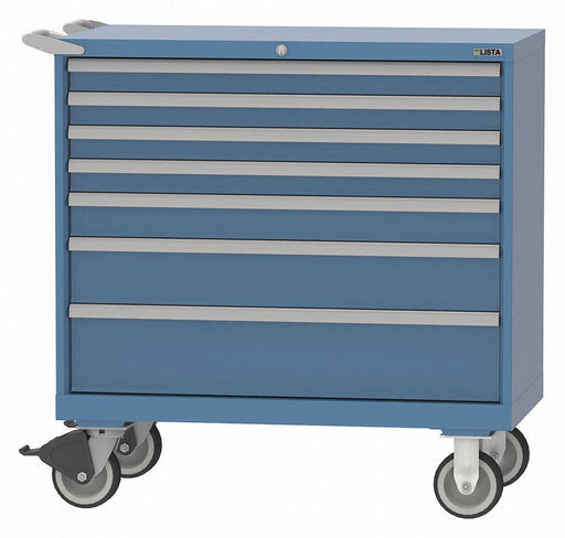 Mod Drwr Cab 43-1/4 H 7 Drwr Bright Blue