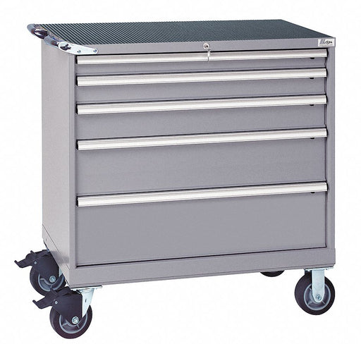 Mod Drwr Cab 41-1/2 H 5 Drwr Light Gray