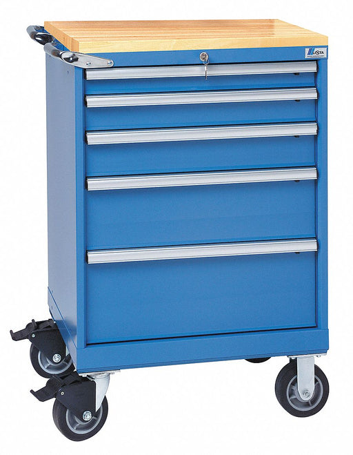 Mod Drwr Cab 43-1/4 H 5 Drwr Bright Blue