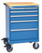 Mod Drwr Cab 43-1/4 H 5 Drwr Bright Blue