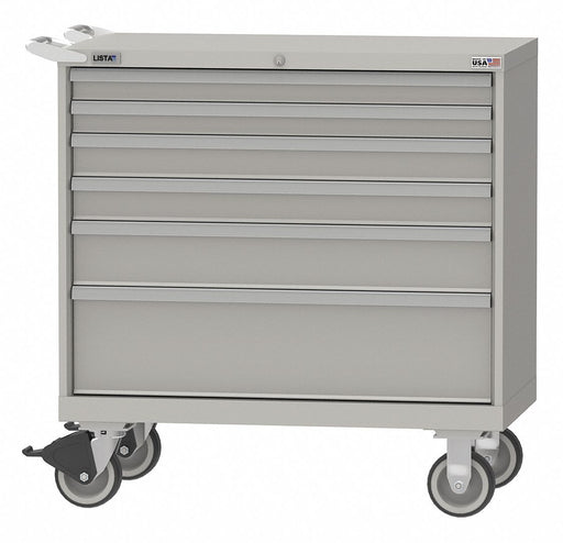 Mod Drwr Cab 41-1/2 H 7 Drwr Light Gray