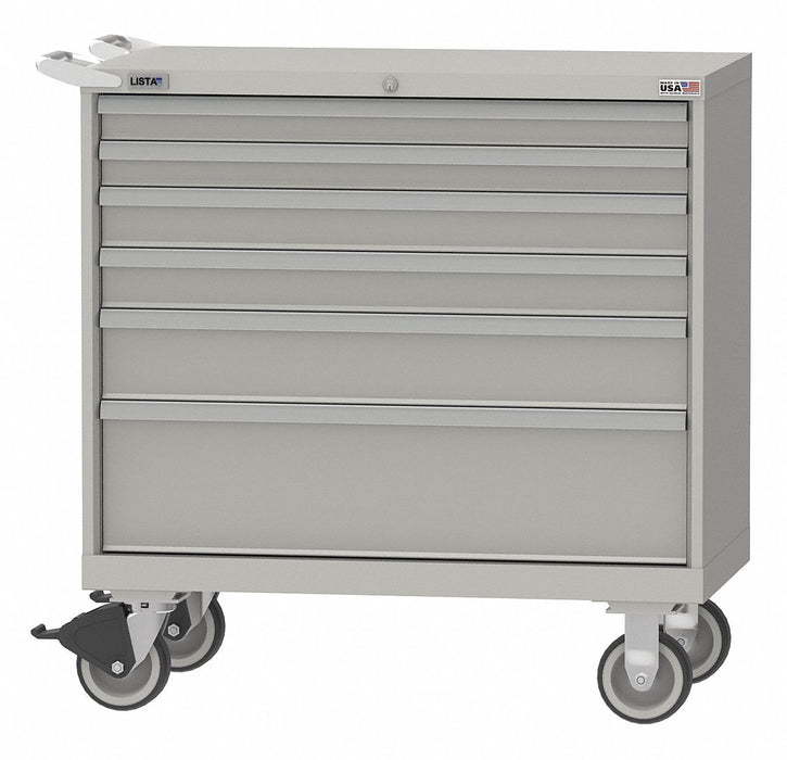 Mod Drwr Cab 41-1/2 H 7 Drwr Light Gray