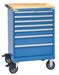 Mod Drwr Cab 43-1/4 H 7 Drwr Bright Blue