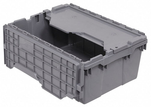 F8960 AttachedLidTote 21.5inL 15.25inW Gray