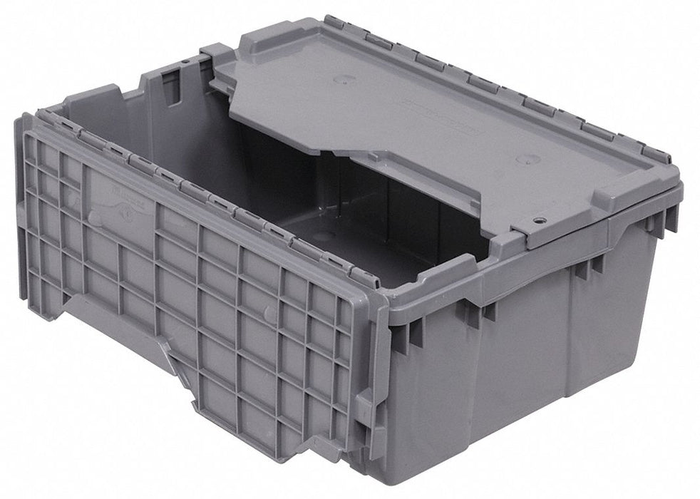 F8960 AttachedLidTote 21.5inL 15.25inW Gray