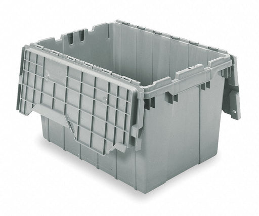 F8959 Attached Lid Ctr Gray Solid Ind Grd Poly