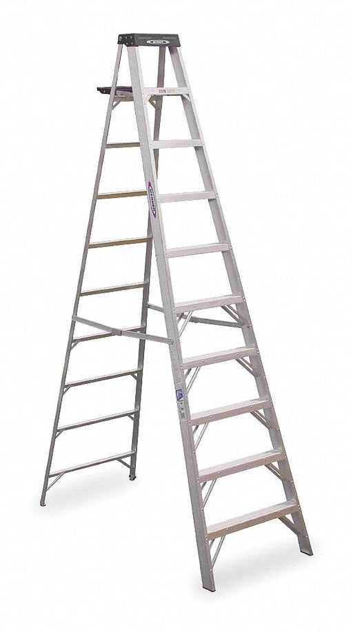 Stepladder Aluminum 10 ft H 300 lb Cap.