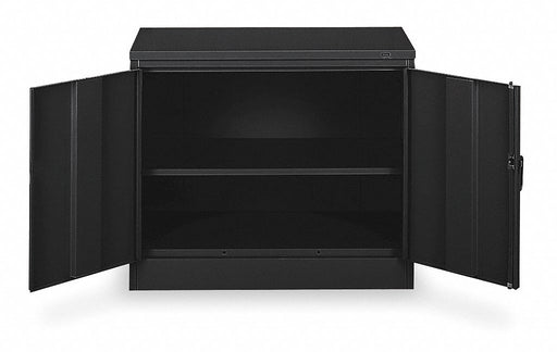Storage Cabinet 30 x36 x18 Black 2Shlv