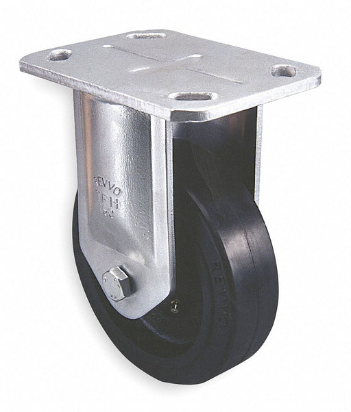 Plate Caster Rigid Rubber 10 1/8 H