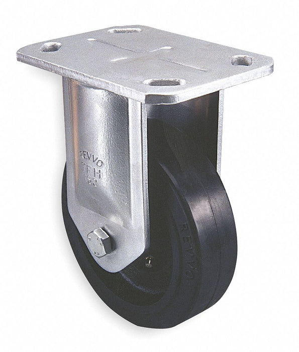 Plate Caster Rigid Rubber 10 1/8 H
