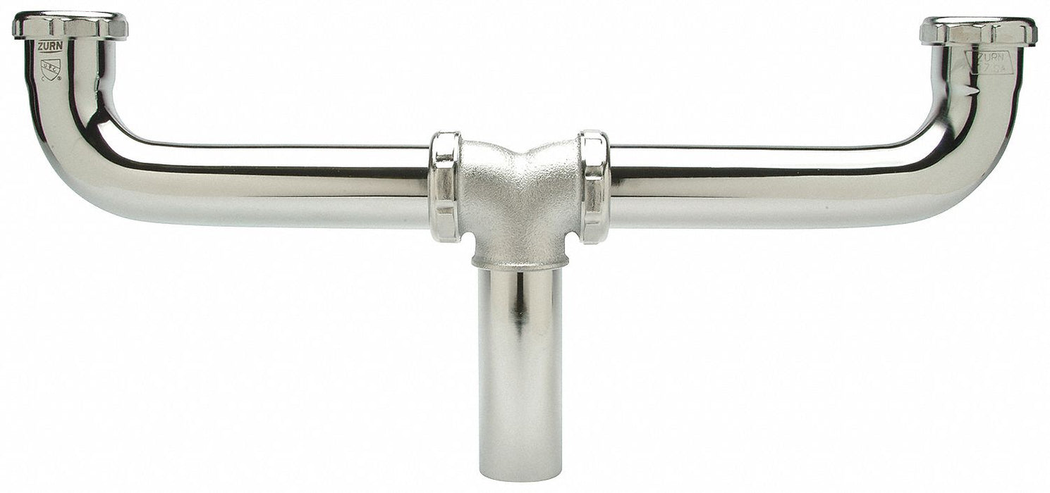 Waste Tee with Arm Center Outlet 16 In L