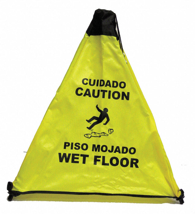 Safety Cone Yellow Cloth 18 in H