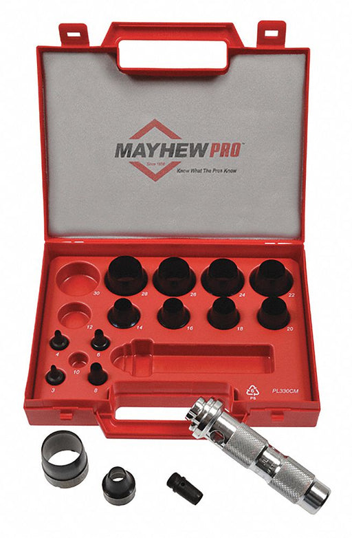 Metric Hollow Punch Set 3mm to 30mm