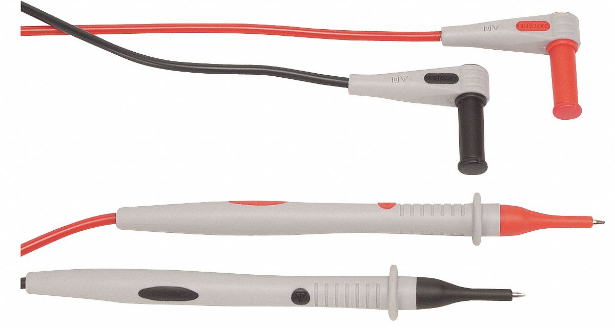 TestLeads Black/Red 1000V PVC 31/4ft PR