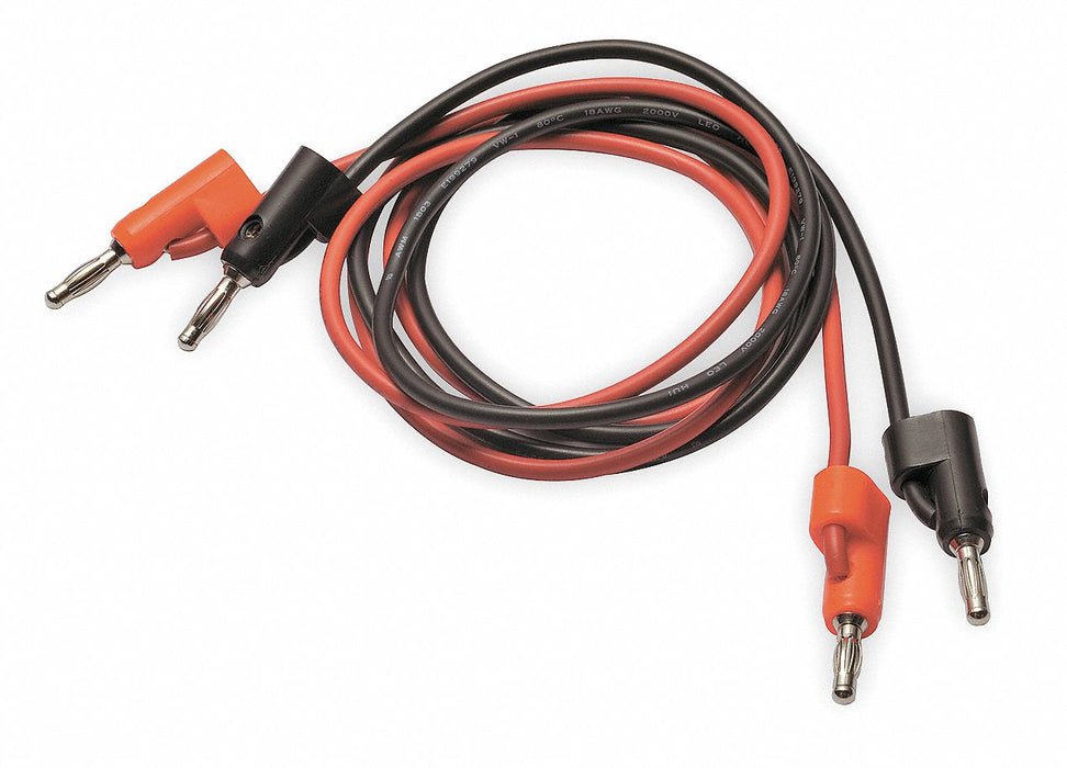 TestLeads Blk/Rd 2000V 18AWG PVC 33/8ft