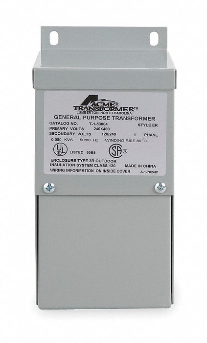 Transformer 250VA 240VAC 480VAC