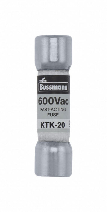 Fuse 600VAC CYL 20A 1.5in Midget KTK