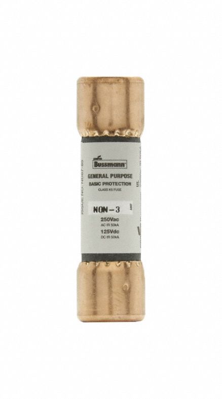 Fuse 250VAC Cyl K5 3A 125VDC Non-Ind