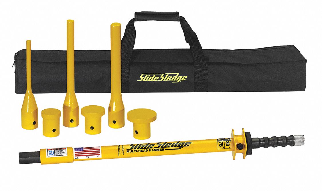 Slide Hammer Sledge 9 Lb 30 In W/6 Tips