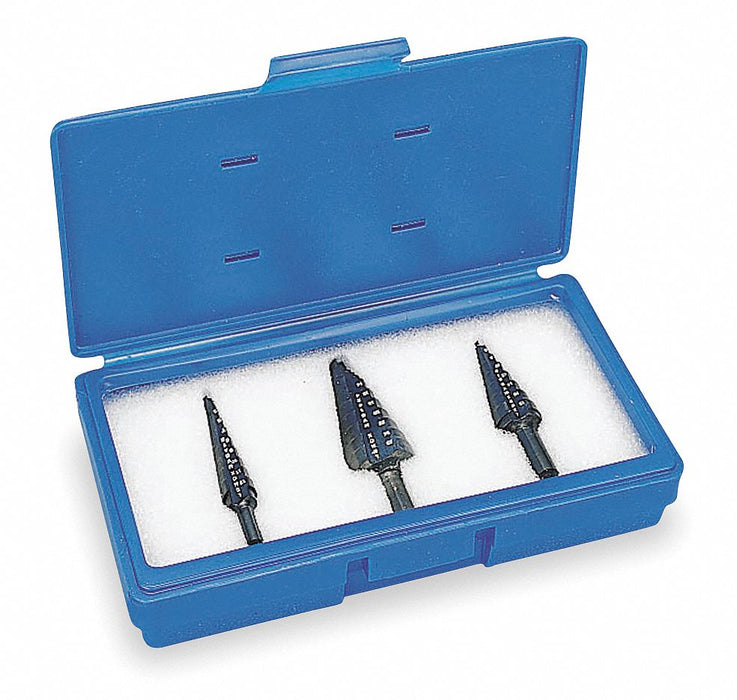Step Drill Bit Set HSS 1/8-1 in 3 pc.