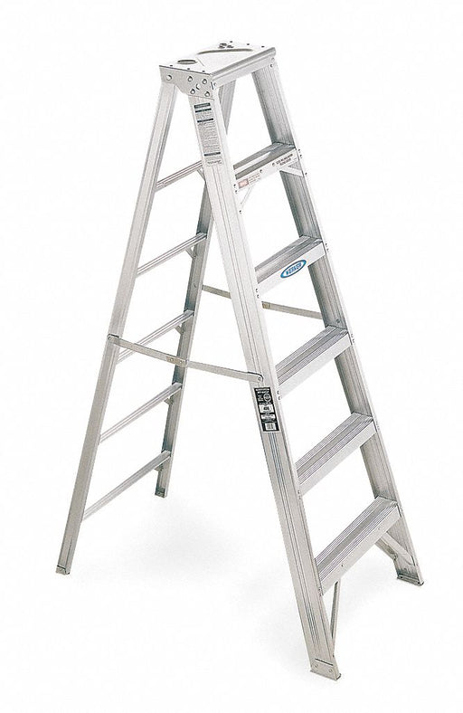 Stepladder Aluminum 6 ft H 375 lb Cap.