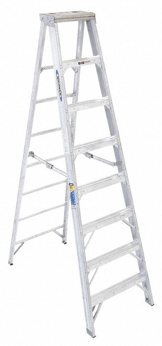 Stepladder Aluminum 8 ft H 375 lb Cap.