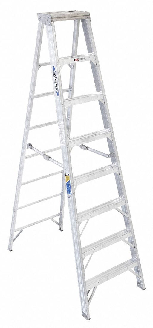 Stepladder Aluminum 8 ft H 375 lb Cap.