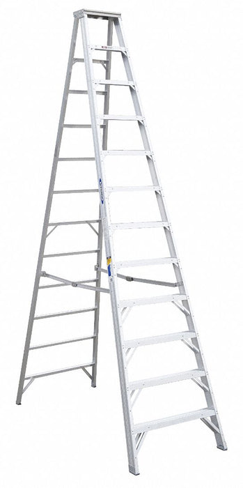 Stepladder Aluminum 12 ft H 375 lb Cap.