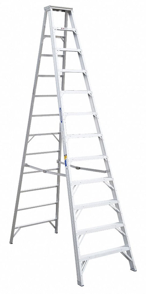 Stepladder Aluminum 12 ft H 375 lb Cap.