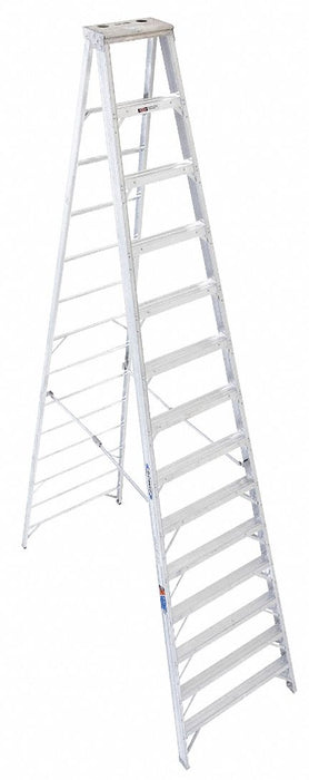 Stepladder Aluminum 14 ft H 300 lb Cap.