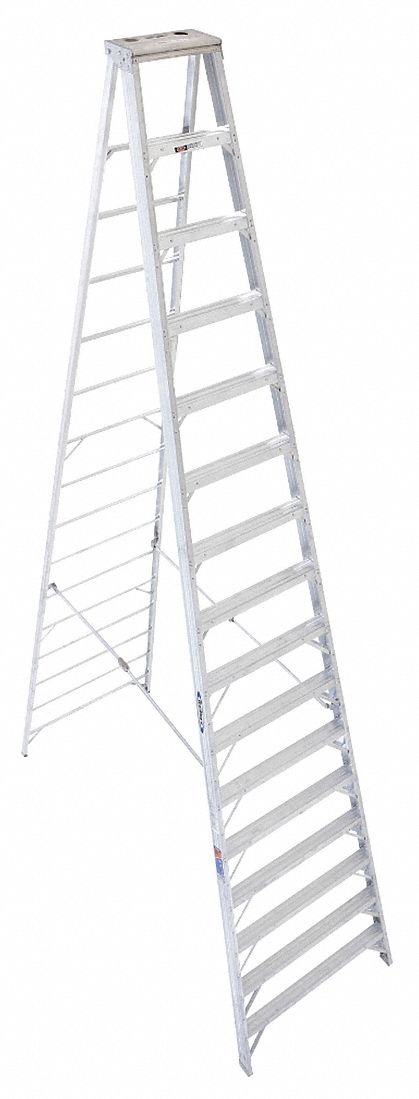 Stepladder Aluminum 16 ft H 300 lb Cap.