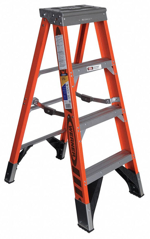 Stepladder Fiberglass 4 ft H 375 lb Cap