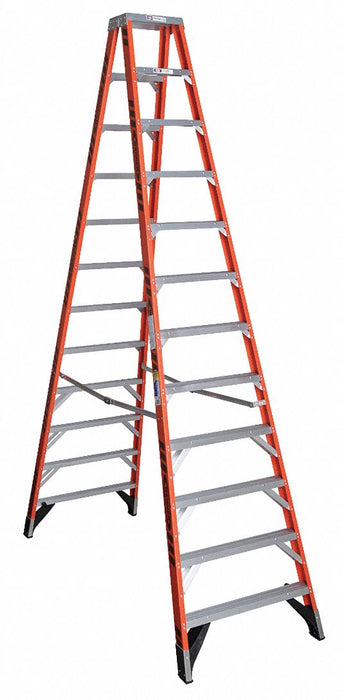 Twin Stepladder Fbrgls IAA 12ft T7400