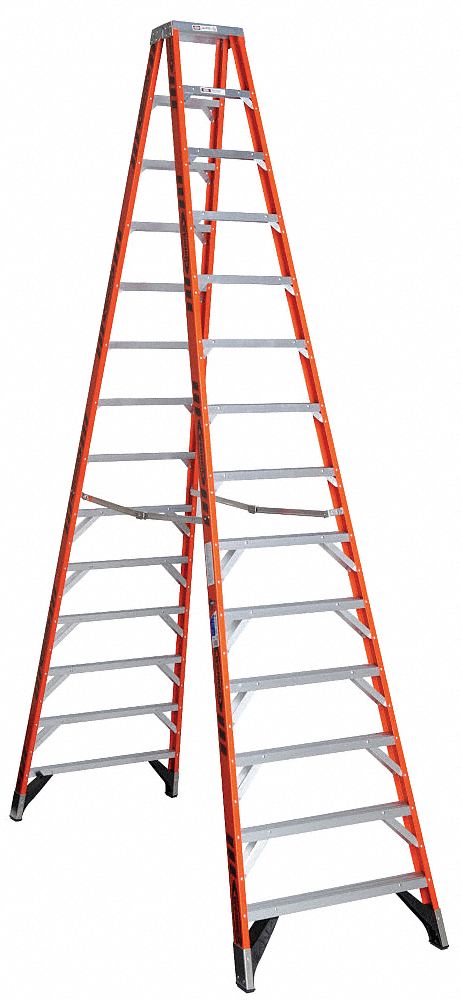 Twin Stepladder Fiberglass IA 14ft T7400
