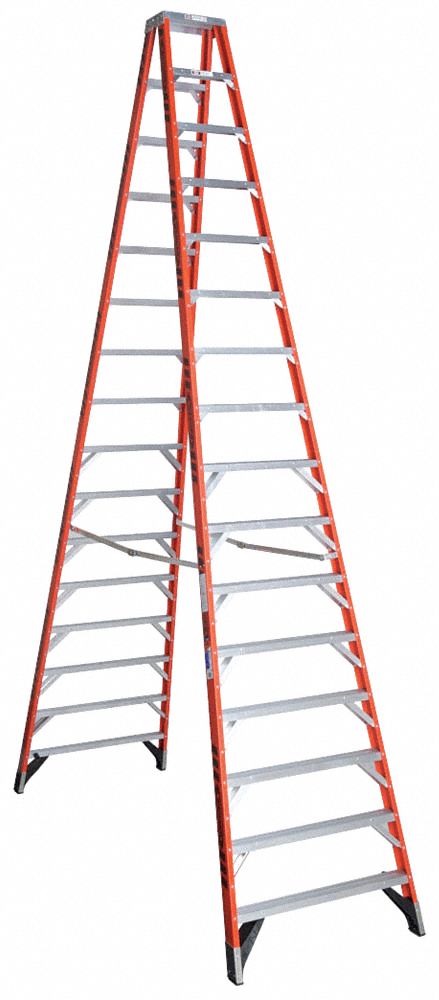 Twin Stepladder Fiberglass IA 16ft T7400